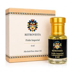 RetroVesta Pride Imperial Attar (Trial Pack 6ml) | Long Lasting Oud Sandalwood Musk Perfume Oil, Special Edition for Men