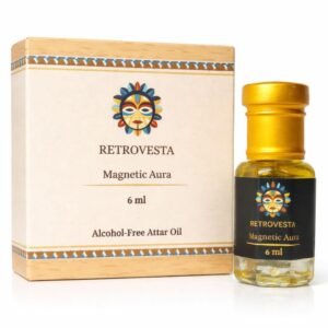 RetroVesta Magnetic Aura Attar (Trial Pack 6ml) - Fresh Citrus Woody Musk Perfume Oil Special Edition for Men