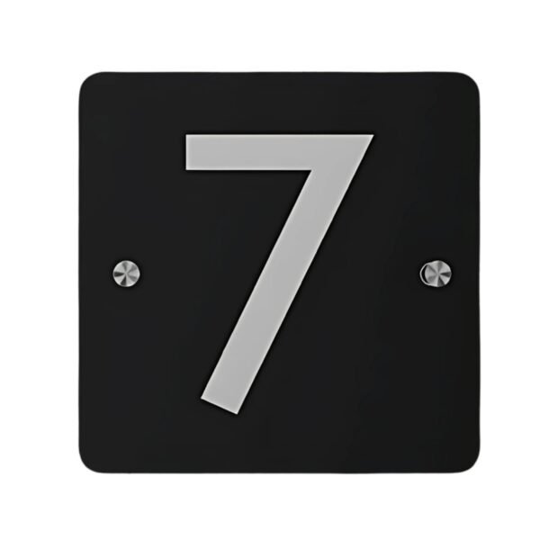 RetroVesta Personalized Acrylic Name Plate 30 x 30 cm | Black & White Square House Name Board | Waterproof Custom Door Sign for Home Entrance, Flat, Apartment, Bungalow & Office